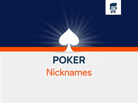 Poker Names For Boys
